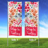 Petal Pop- 3x8 Vertical Wave Flag Double Sided