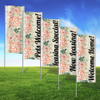 Fresh Flowers- 3x8 Vertical Wave Flag Double Sided