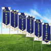 Daisy Flowers- 3x8 Vertical Wave Flag Double Sided