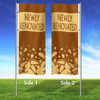 Golden Aura- 3x8 Vertical Wave Flag Double Sided