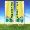 Sunshine Garden- 3x8 Vertical Wave Flag Double Sided