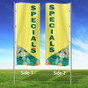 Sunshine Garden- 3x8 Vertical Wave Flag Double Sided