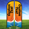 Tangerine Tide Custom Feather Flag