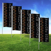 Neon Harvest- 3x8 Vertical Wave Flag Double Sided