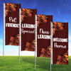 Auburn Ember- 3x8 Vertical Wave Flag Double Sided
