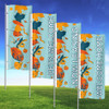 Hello Autumn- 3x8 Vertical Wave Flag Double Sided