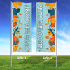 Hello Autumn- 3x8 Vertical Wave Flag Double Sided