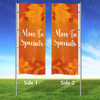 Rustic Autumn -  3x8 Vertical Wave Flag Double Sided