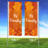 Rustic Autumn -  3x8 Vertical Wave Flag Double Sided