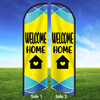 Heart Home - Welcome Home - Double Sided Feather Flag Kit