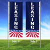 American Star - Leasing Double Sided 3x8 Vertical Wave Flag