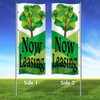 Mosaic Tree- NL Double Sided 3x8 Vertical Wave Flag