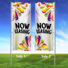 Splash22- NL Double Sided 3x8 Vertical Wave Flag