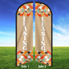 Abstract Drops (Gold) - LEASING Double Sided Feather Flag Kit