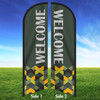 Sage X- Double Sided Feather Flag WELCOME