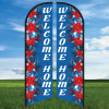 Blue Poinsettia - WH  Double Sided Feather Flag Kit