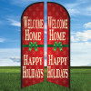 Holiday Bow - NL  Double Sided Feather Flag