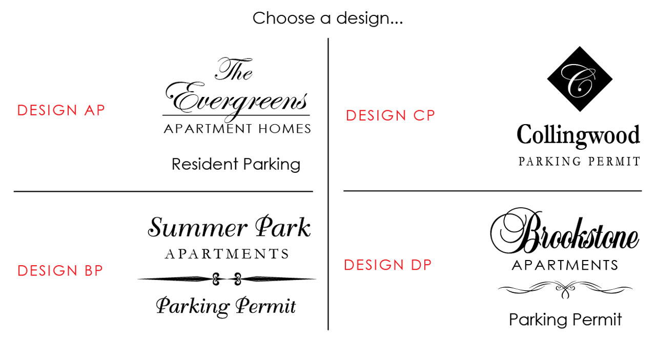 Custom Numbered Circle Adhesive Parking Permit