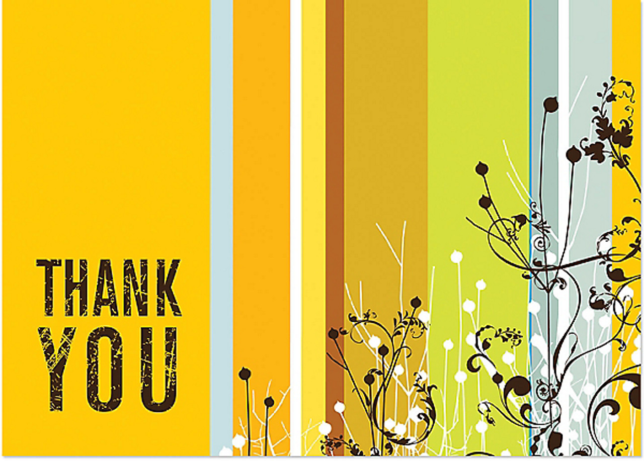 Personalized Thank You Cards- Yellow