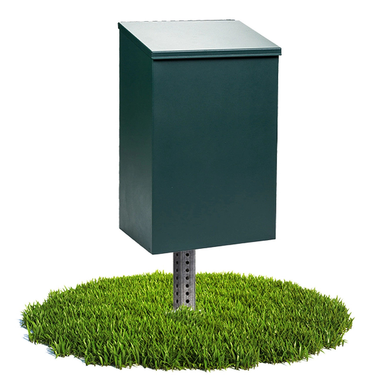 Square Trash Can & 4 ft Post