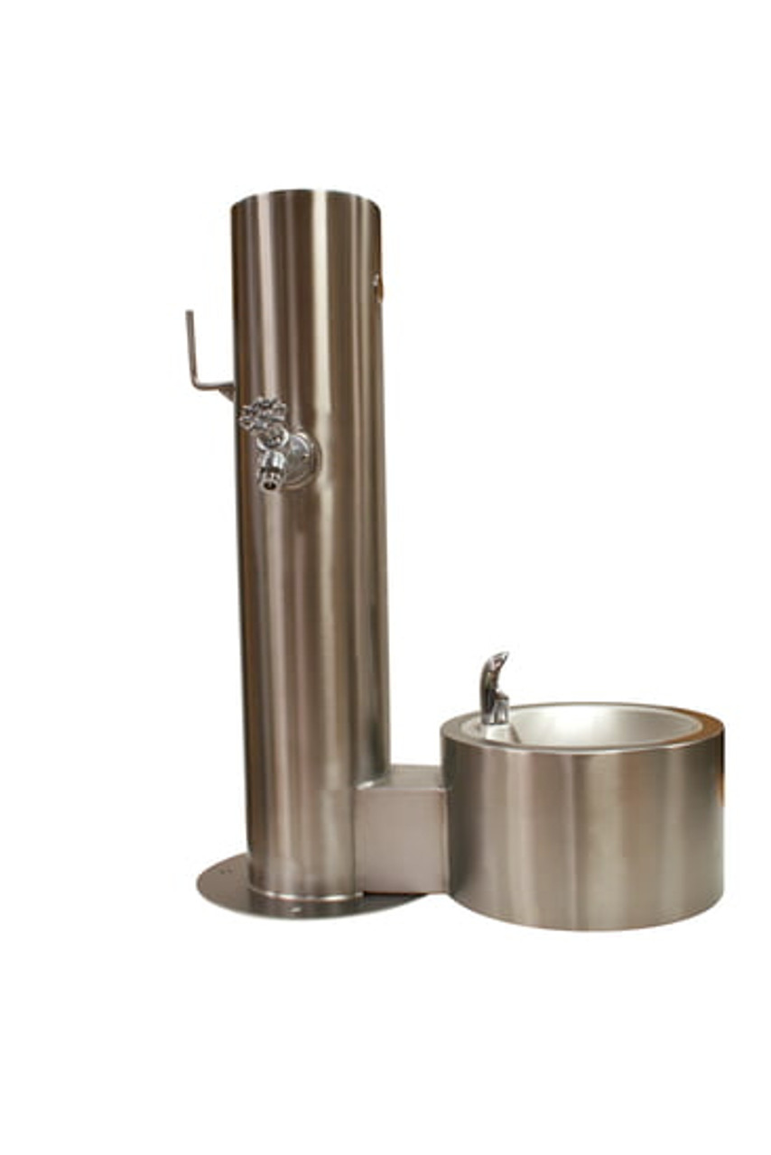 Deluxe Stainless Steel Dog Park Watering Station