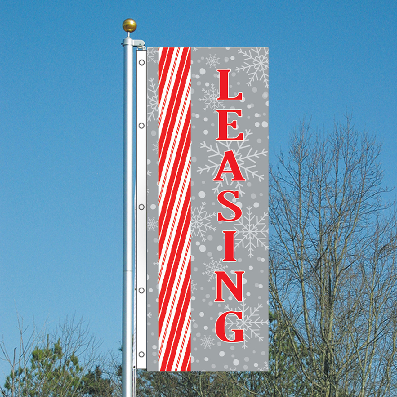 Candy Cane - 3x8 Vertical Outdoor Marketing Flag