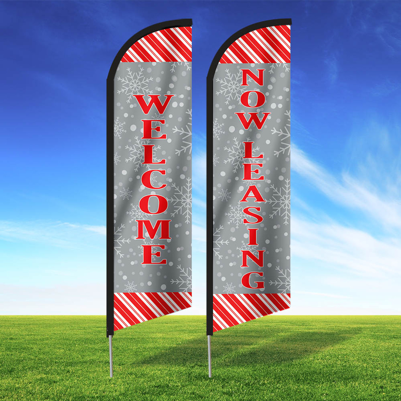 Candy Cane - Feather Flag SS