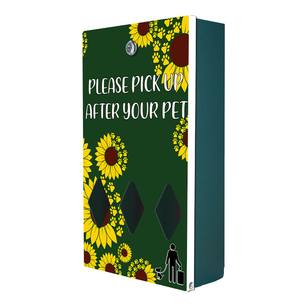 "Sunflower" DISPENSE-Art™  Designer Dog Waste Station