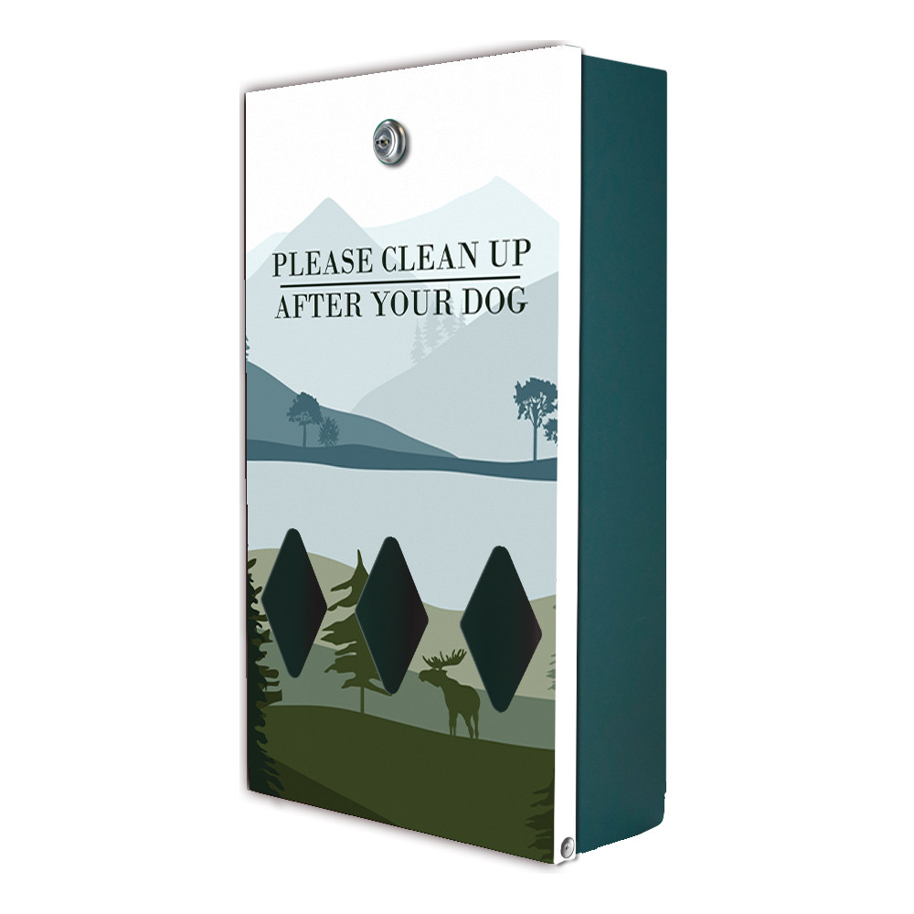 "Mountain Landscape" DISPENSE-Art™  Designer Dog Waste Station
