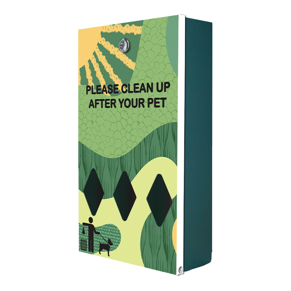 "Green Land Abstract" DISPENSE-Art™  Designer Dog Waste Station