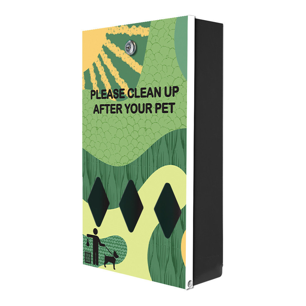 "Green Land Abstract" DISPENSE-Art™  Designer Dog Waste Station