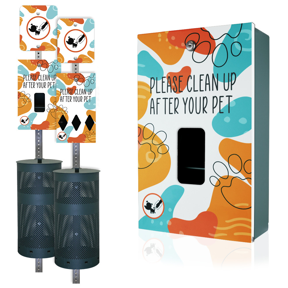 "Abstract Paw" DISPENSE-Art™  Designer Dog Waste Station