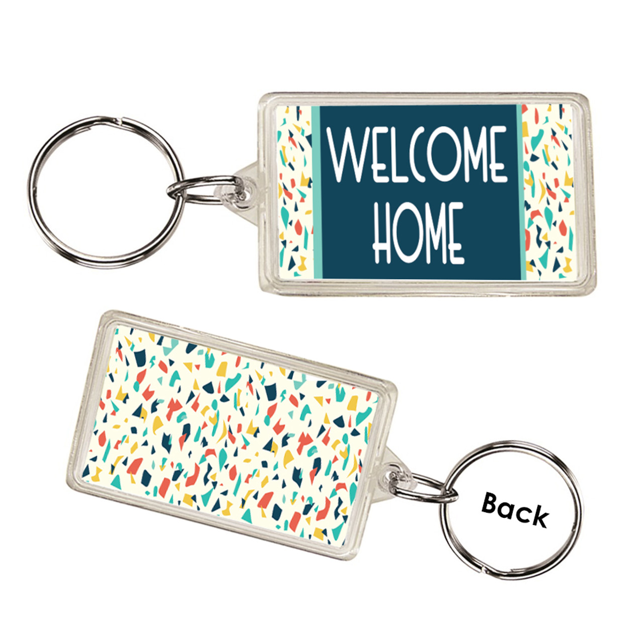 Confetti Acrylic Key Tag