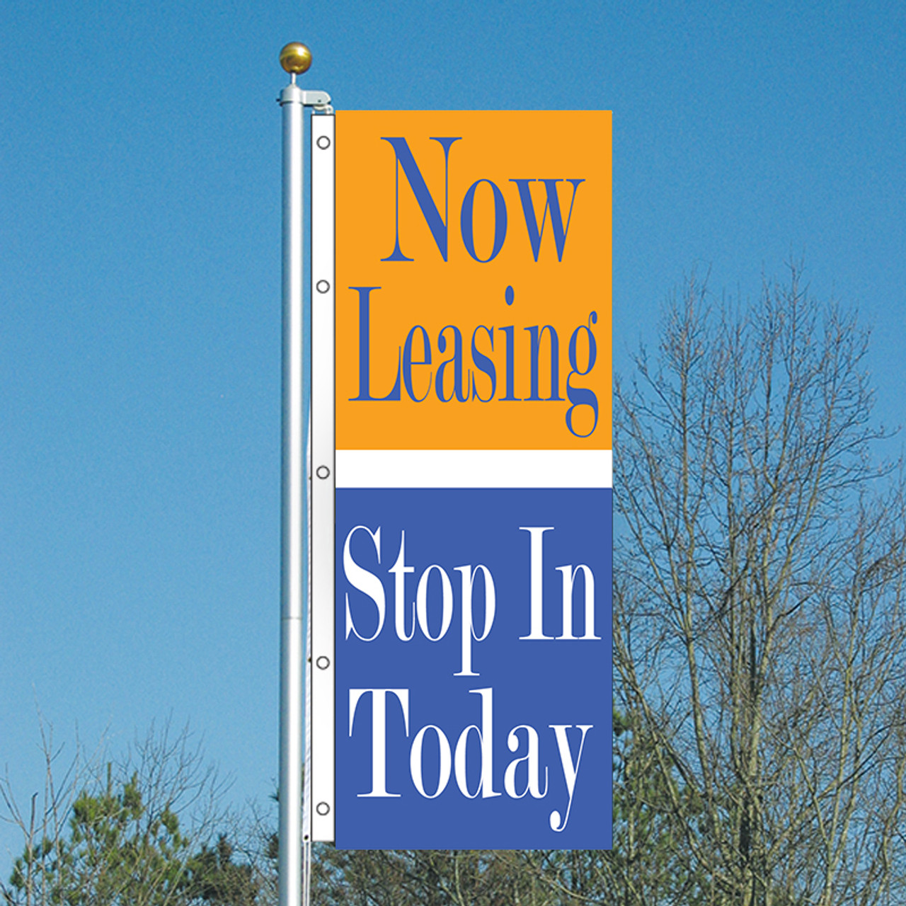 Zestful -  3x8 Vertical Outdoor Marketing Flag