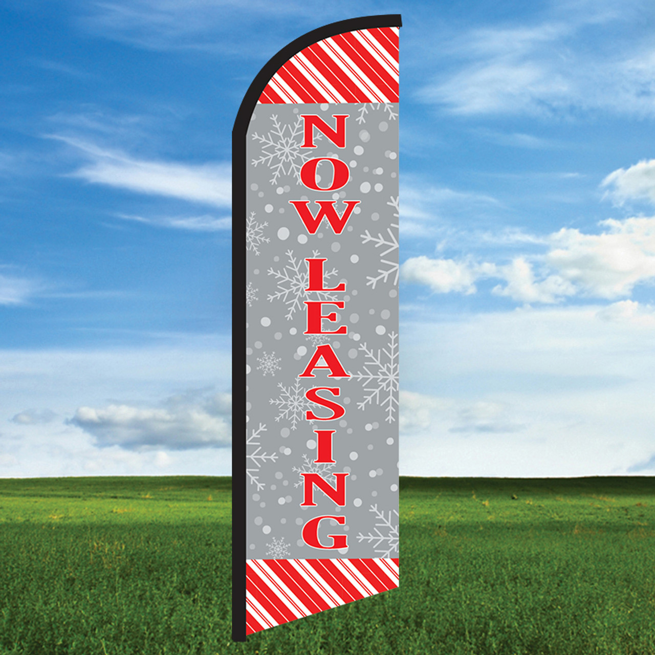 Candy Cane - Feather Flag and Yard Sign Marketing Bundle  SS Candy Cane - Feather Flag and Yard Sign Marketing Bundle  SS