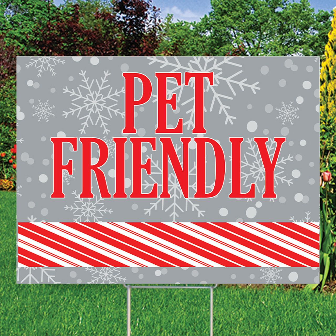 Candy Cane - 3x10 Vinyl Banner and Yard Sign Marketing Bundle