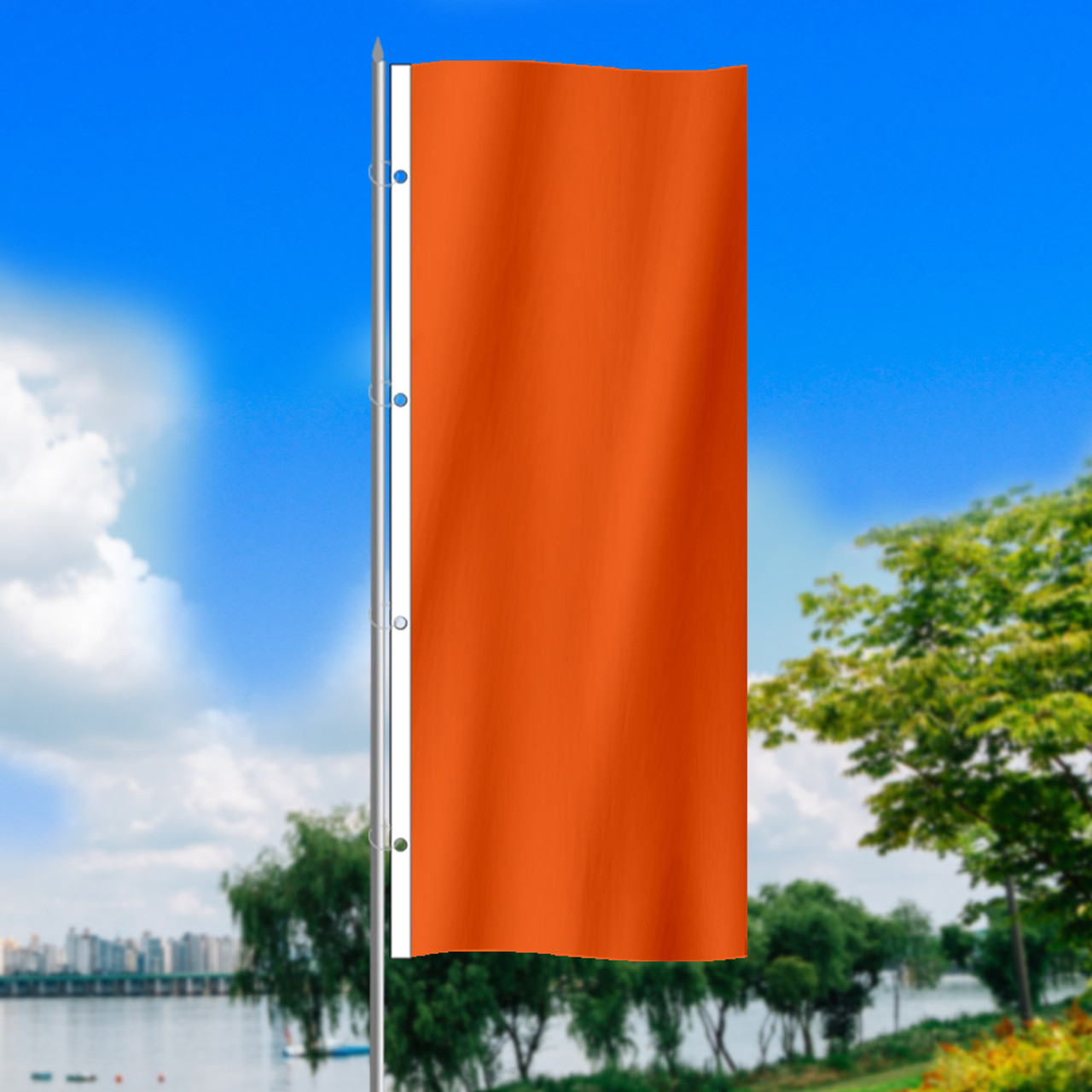 Orange - 3x8 Vertical Outdoor Marketing Flag