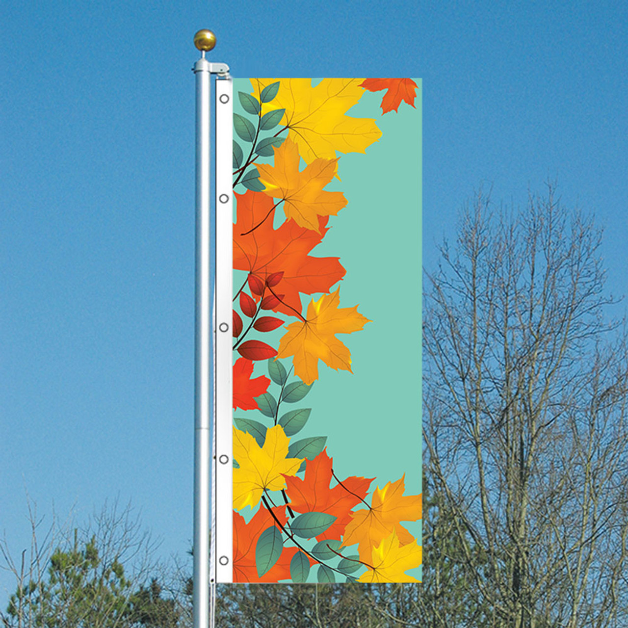 Fall Season - 3x8 Vertical Outdoor Marketing Flag