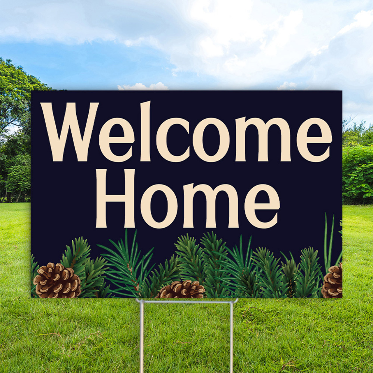 Pine Tree - Double Sided Feather Flag and Yard Sign Marketing Bundle