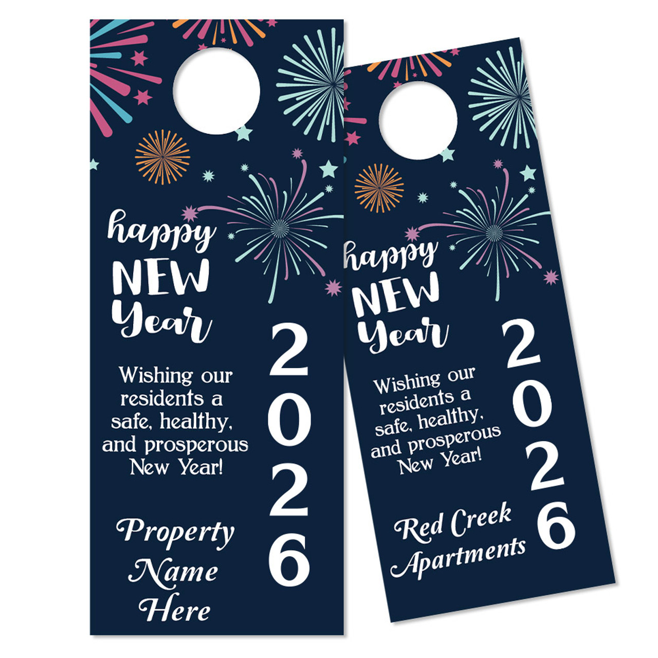 Custom Door Hanger: Happy New Year 26