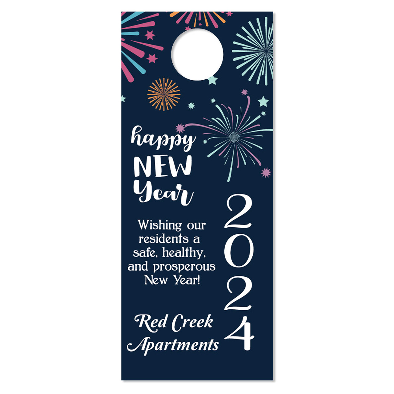 Custom Door Hanger: Happy New Year 24