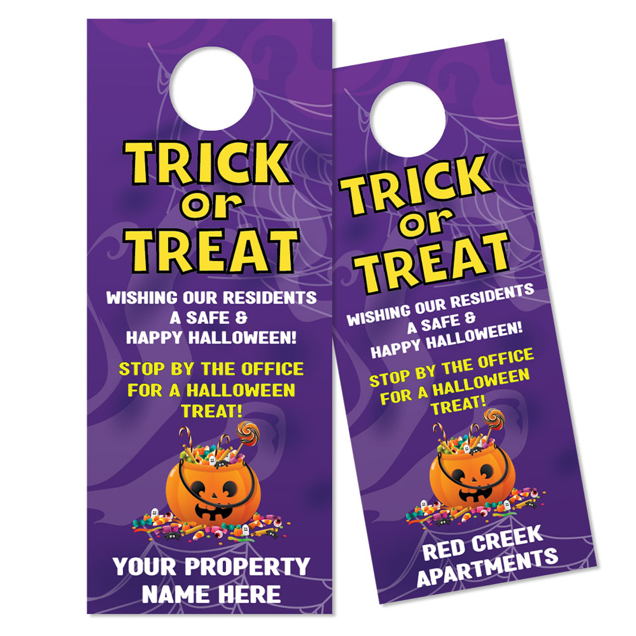 Custom Door Hanger: Trick or Treating