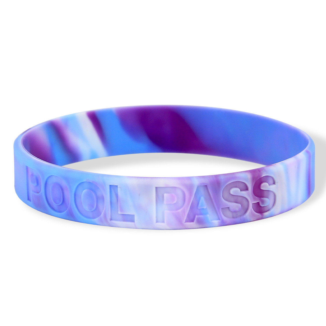 Adult Silicone Pool Pass (Blue Tie Dye)