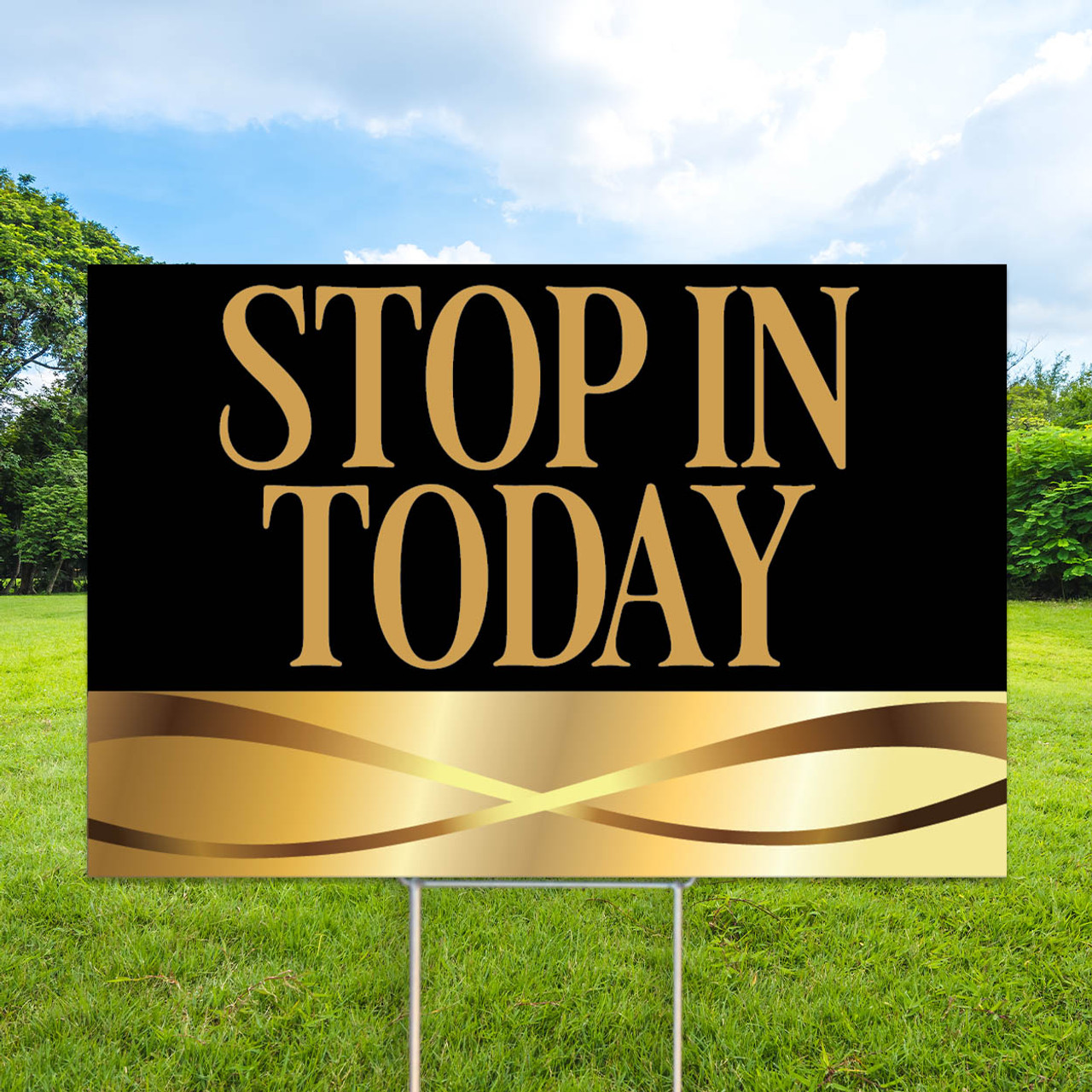 Golden Ribbon Black: Yard Signs