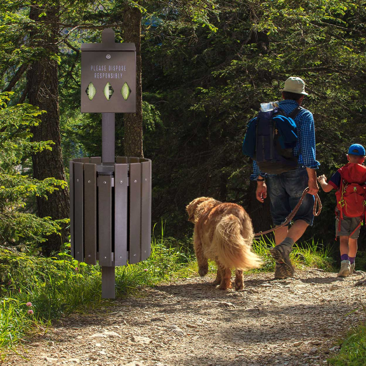 TRAIL PROVEN™ Dog Waste Station - made from recycled plastics