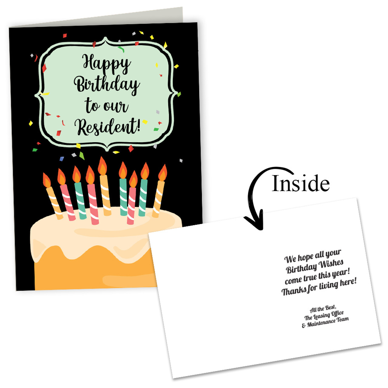 Custom Greeting Cards: Birthday Cake