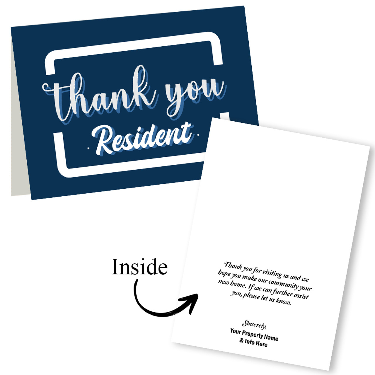 Custom Greeting Cards: Thank You Resident