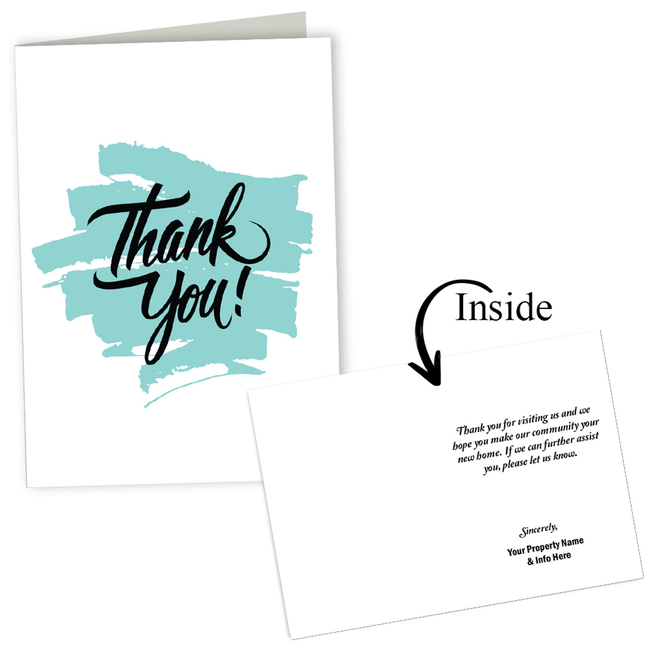Custom Greeting Cards: Thank You Blue