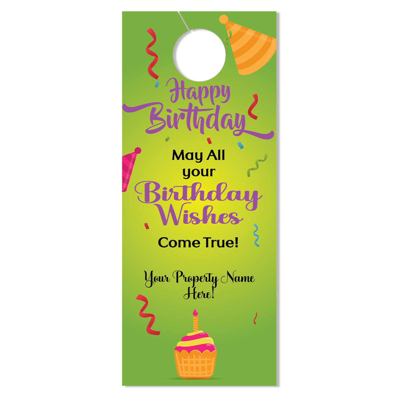 Custom Door Hanger: Birthday Wishes