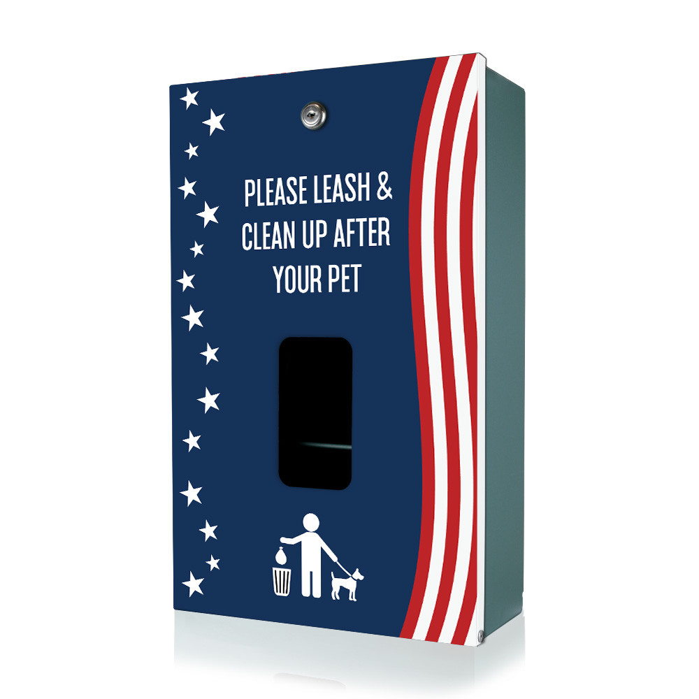 "Stars and Stripes" DISPENSE-Art™  Designer Dog Waste Station